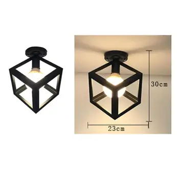 

HobbyLane Retro Square Shape Iron Art Hallway Porch Balcony Fitting Room Ceiling Light