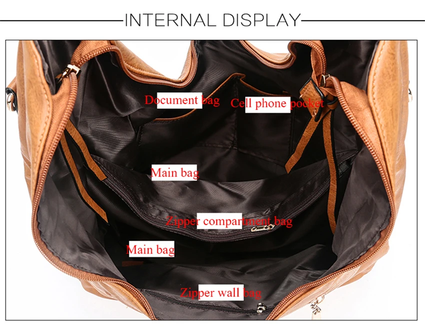 Модная вместительная женская сумка из искусственной кожи с кисточками, женская сумка на плечо, Женская вместительная Повседневная
