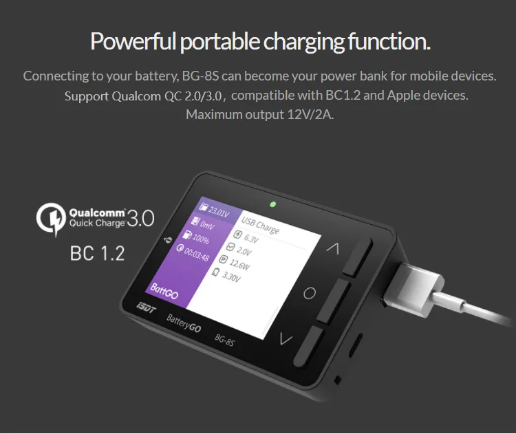 ISDT BattGo BG-8S Smart battery Checker балансировщик приемник тестер сигнала функция быстрой зарядки