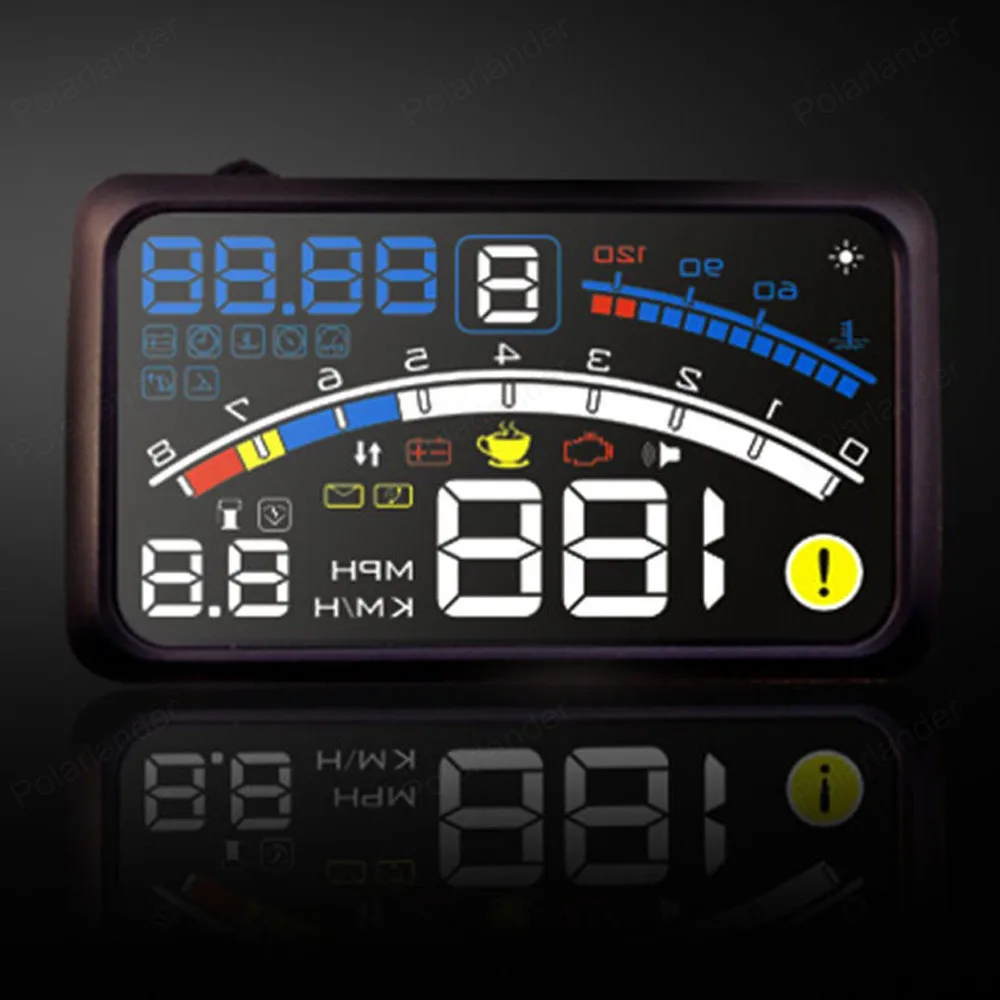 F4 HUD Дисплей 5 дюймов интеллектуальное потребление данных Диагностика OBD2 и EUOBD