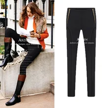5xl plus big size pants women spring autumn 2016 bermuda feminina thin black skinny stretch leggings female A1380
