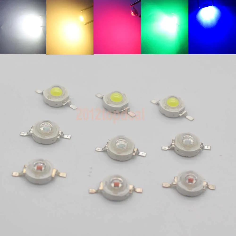 

10pcs Real Full Watt CREE 1W 3W High Power LED lamp Bulb Diodes SMD 110-120LM LEDs Chip For 3W - 18W Spot light Downlight