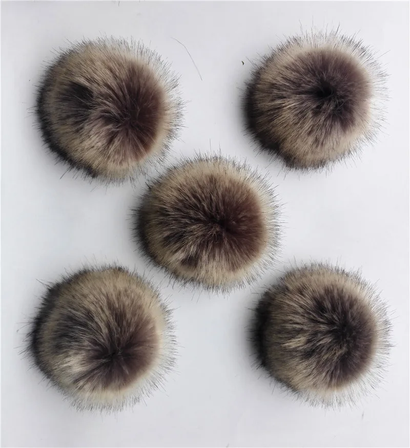 

5pcs /lot Wholesale Imitation Fur Pom pom Newest Anti pleat Crease-resist Faux Fur Balls Pompom For knitted Beanies Hats Caps