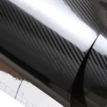 

5meters 5d carbon fiber sticker viny film wrap sticker Exterior Internal Decals Air Free Bubble Car Motorcyle Phone Covers Black
