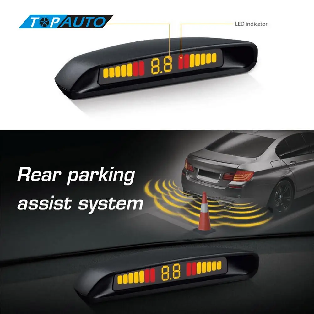 

LED Car Parking Sensors Kit Original Ebat C2 Parking Assist System LED Display Parking Assistance Parktronics Radar