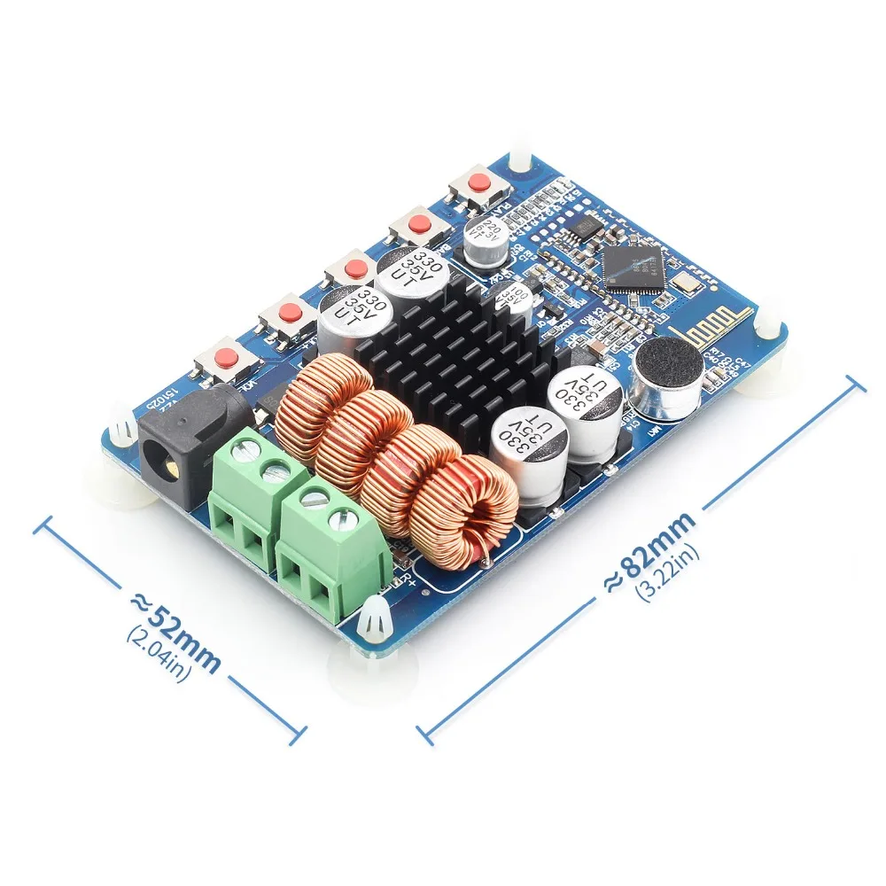 Усилители TPA3116 Беспроводной цифровой приемник усилитель доска Bluetooth 4,0 25 Вт + 25 Вт аудио приемник с микрофоном
