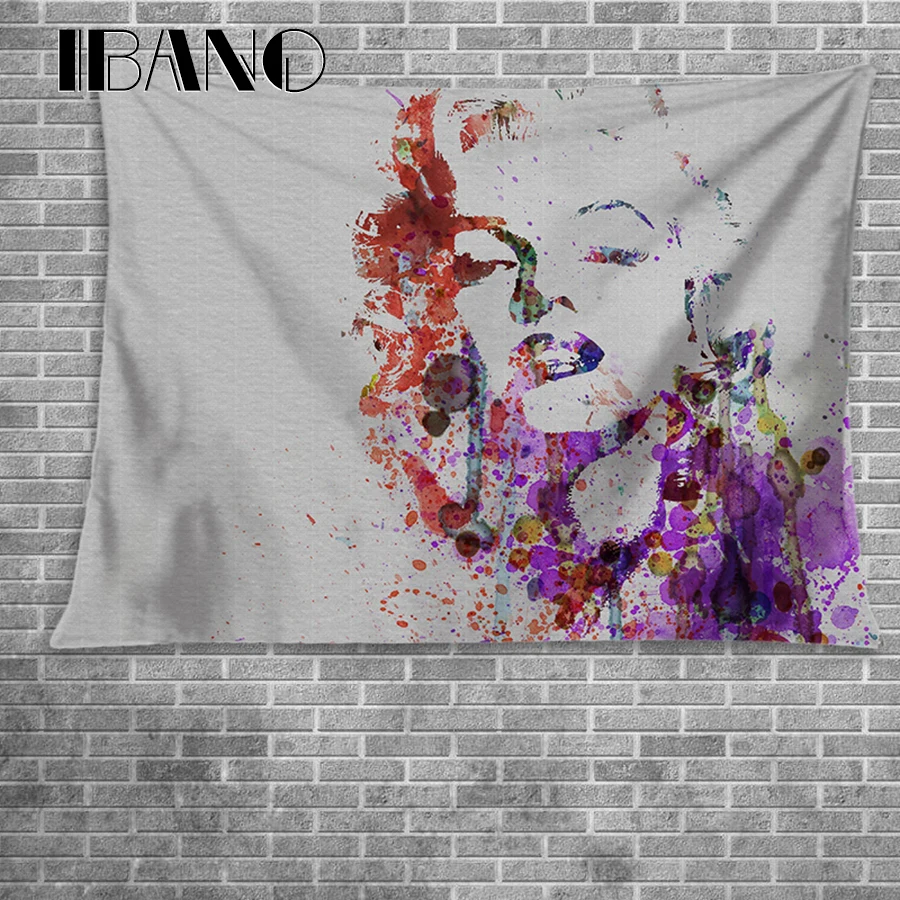 

IBANO Vintage Marilyn Monroe Wall Hanging Tapestry High Quality Polyester Tapestry Decoration for Bar Wall And Tablecloth