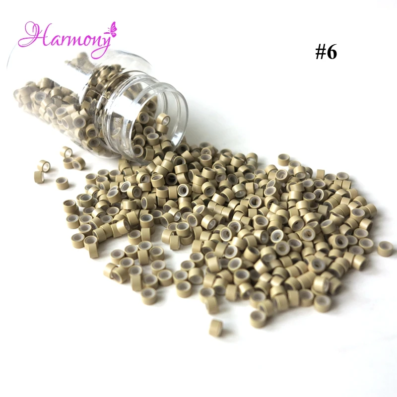 #6 Medium blonde Aluminum silione micro ring (23)_