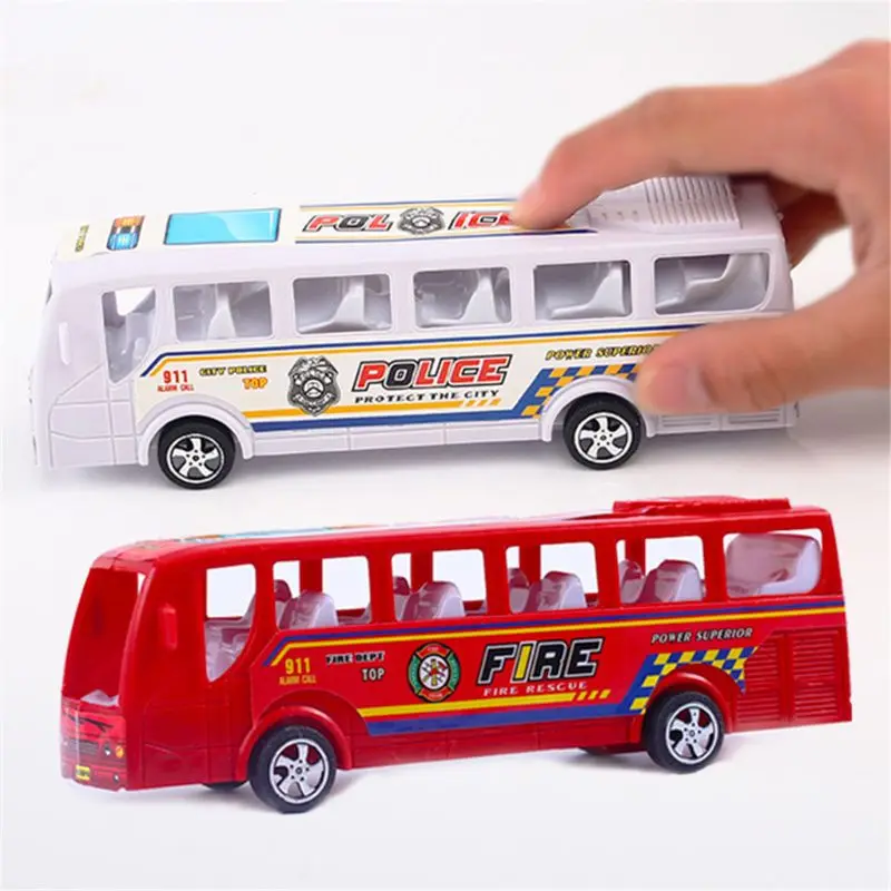 19 см пионер пожарные, полиция автобус тяните обратно инерционные автомобили детская игрушка, подарок Diecasts модель автомобиля 95AE
