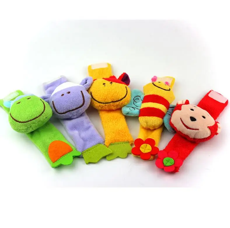 Infant Baby Toy Plush Wrist Strap With Rattles Soft Hand Bell Toys 0 12 Months Boy