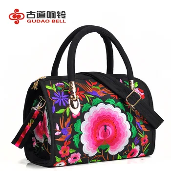 

womens Embroidered handbags held dual use inclined national wind fashion embroidery manufacturers satchel wholesale canvas bag