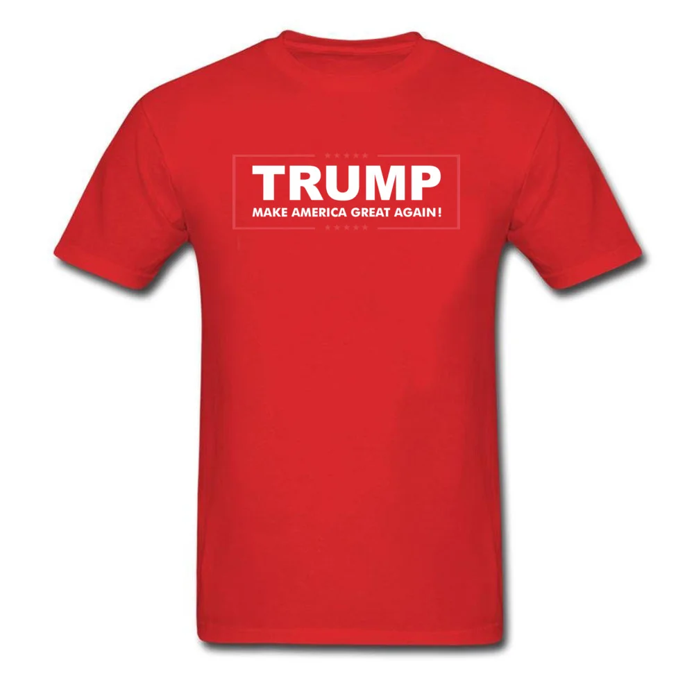 Tops Shirt Donald Trump Logo Lovers Day Fitted Funny Short Sleeve 100% Cotton O Neck Men's Top T-shirts Funny Tee-Shirt Donald Trump Logo red
