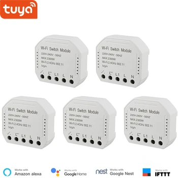 

Wholesale 5 pieces Tuya smart WiFi switch module turn your old switch into smart , compatible with alexa , google home ,IFTTT