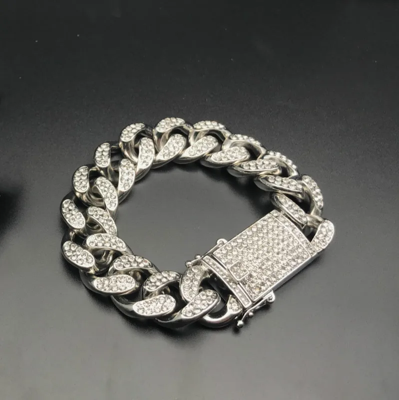 Men hip hop gold cap letter A cap hat+Necklace+bracelet Set jewelry Diamond ice out cuban chian Luxury Jewelry set For Men