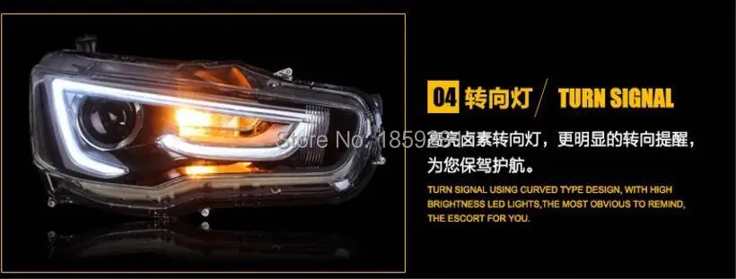 Mitsubiish Lancer headlight2008~, подходит для LHD,! ASX, Lancer противотуманный светильник, Lancer EX, LX, Outlander, galant, grandis