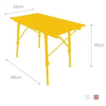 Height Adjustable Table Folding Silver Desk Portable Camping BBQ Hiking Traveling Outdoor Picnic Foldable AL Ultralight Tables