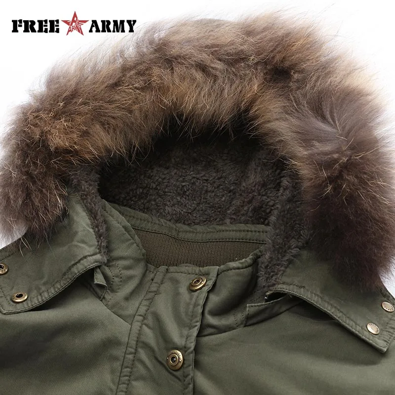 FREEARMY Brand Winter Jacket Womens Jackets And Coats Green Slim Fur Collar Medium Cotton Padded Down Parkas Women's Outerwear