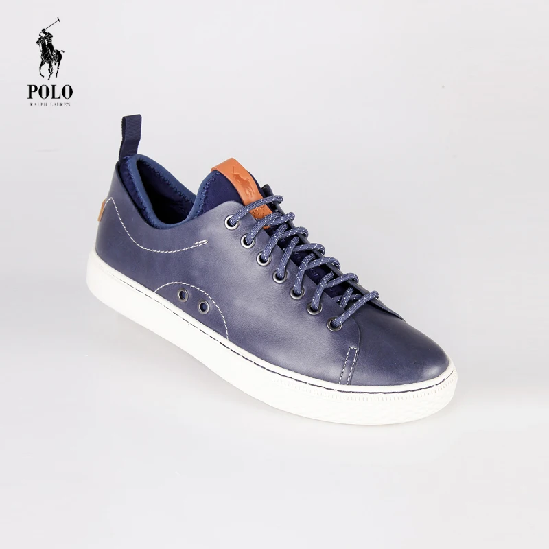 رالف لورين الرجل المنخفضة قطع رباط الحذاء الأزرق مريح أحذية تزلج أحذية رياضية الأعمال حذاء كاجوال