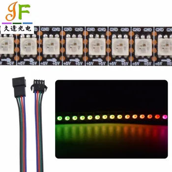 

10X 1m WS2813(Dual-signal wires,Better than WS2812B strip) 144LEDs/m 5050 RGB led pixel strip,NON-waterproof 144pixels/M White/B