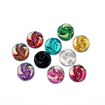 

LF Mixed Resin Bling Round Decoration Crafts Beads Flatback Cabochon Scrapbooking For Embellishments Kawaii Diy Accessories