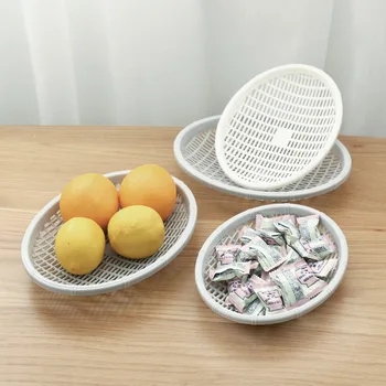 

Hollow Drain Storage Baskets Creative Snacks Candy Basket Desktop Bedroom Kitchen Fruit Basket Decor Home Storage Organization
