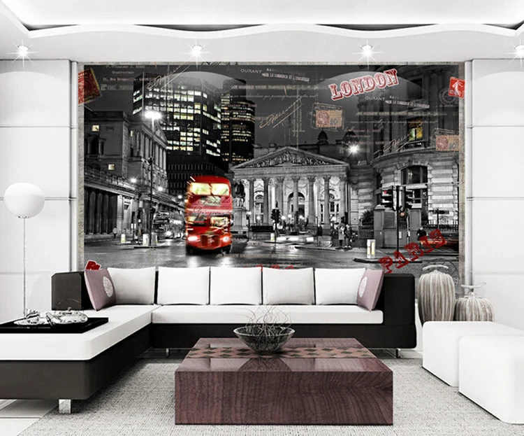 Custom 3d Photo London Night Street Design 3d Wallpaper Seamless Large Mural Tv Background 3d Custom 3d Photo London Night Street Design 3d Wallpaper Seamless Large Mural Tv Background 3d