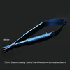 12cm titanium alloy round handle elbow corneal scissors 1