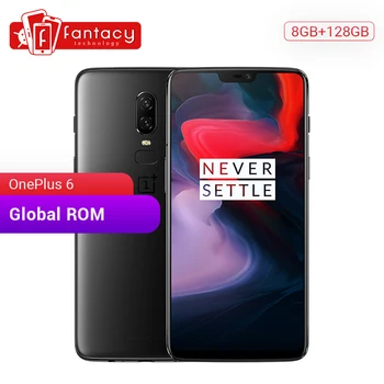 

OnePlus 6 Mobile Phone 8GB 128GB 6.28" Full Screen OxygenOS Android 8.1 NFC Dual Camera 20+16MP Snapdragon 845 Octa Core Type-C