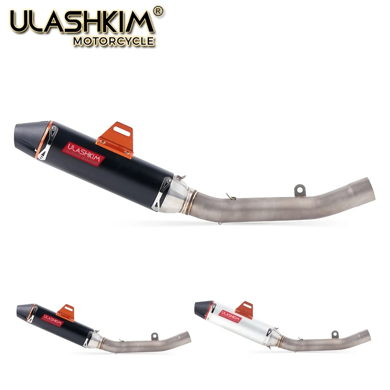 

Motorcycle Full System Exhaust Muffler Modified Middle Link Pipe Slip On For kawasaki Z800 2013 2014 2015 2016