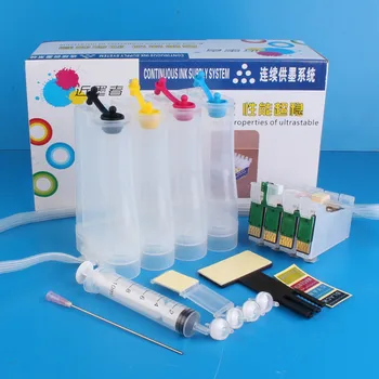

Universal 4Color Continuous Ink Supply System CISS kit with full accessaries bulk ink tank for EPSON XP-202 XP202 XP-302 Printer