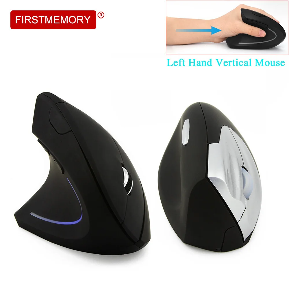 Left hand wireless vertical mouse ergonomic 2 4g 800 1200 1600dpi left