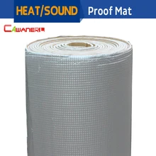 Cawanerl 1 рулон 1000 см X 100 см Алюминиевая фольга автомобиля турбо капот межсетевой экран звук теплоизоляция Мат тускнеющий дэдэнер