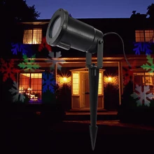 LED Красочные Снежинка свет проектора Водонепроницаемый праздник Наружное Освещение Сад Xmas света Крытый ночного Свадебный декор