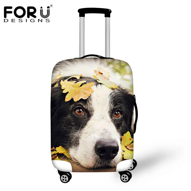 FORUDESIGNS 3D Border Collie собака багаж защитный чехол эластичный стрейч костюм чехол Чехлы для 18-30 дюймов чехол S/M/L Крышка - Цвет: H295