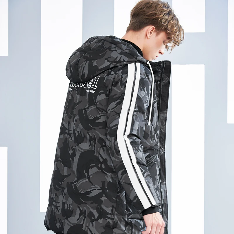 Pioneer Camp camouflage down jacket men brand-clothing fashion thick warm duck down coat male quality red black AYR801430 Pioneer Camp camouflage down jacket men brand-clothing fashion thick warm duck down coat male quality red black AYR801430