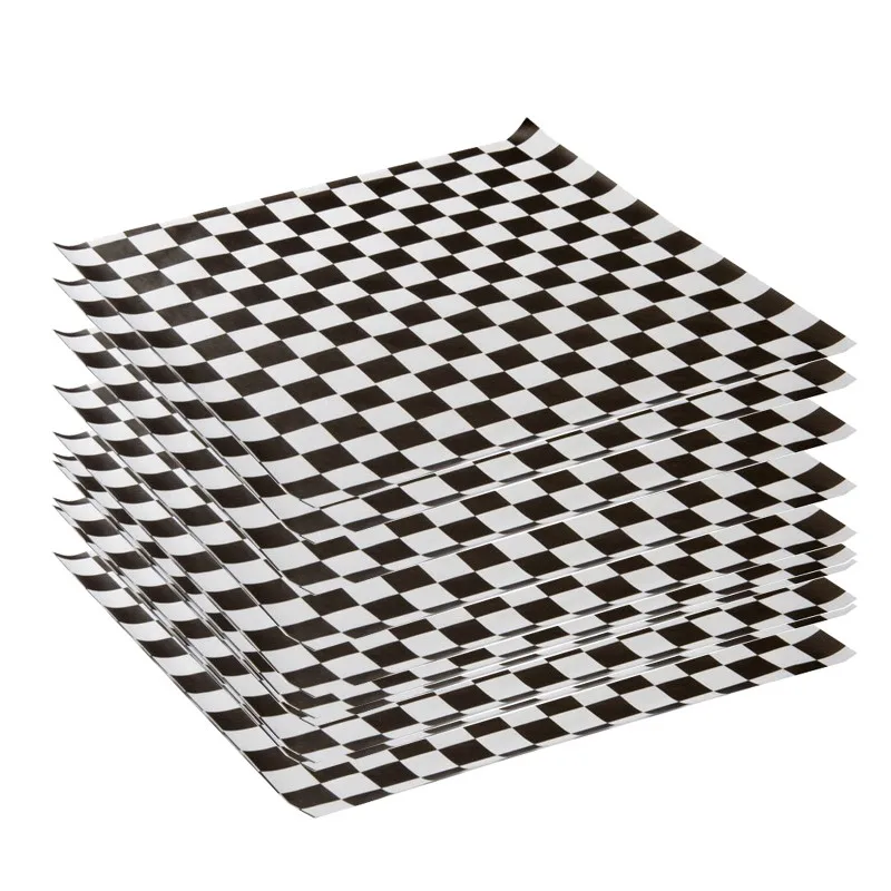 Black checkered wax paper (2)