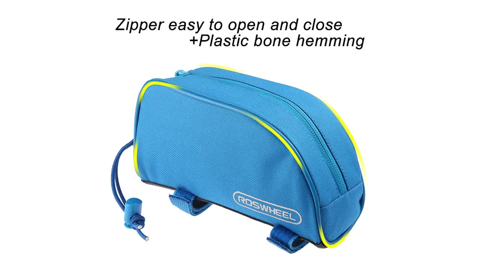 Cheap Roswheel 600D Polyester PVC Outdoor MTB Road Bike Cycling Bicycle Frame Pannier Front UPPER Tube Package Bike Beam Saddle Bag 4