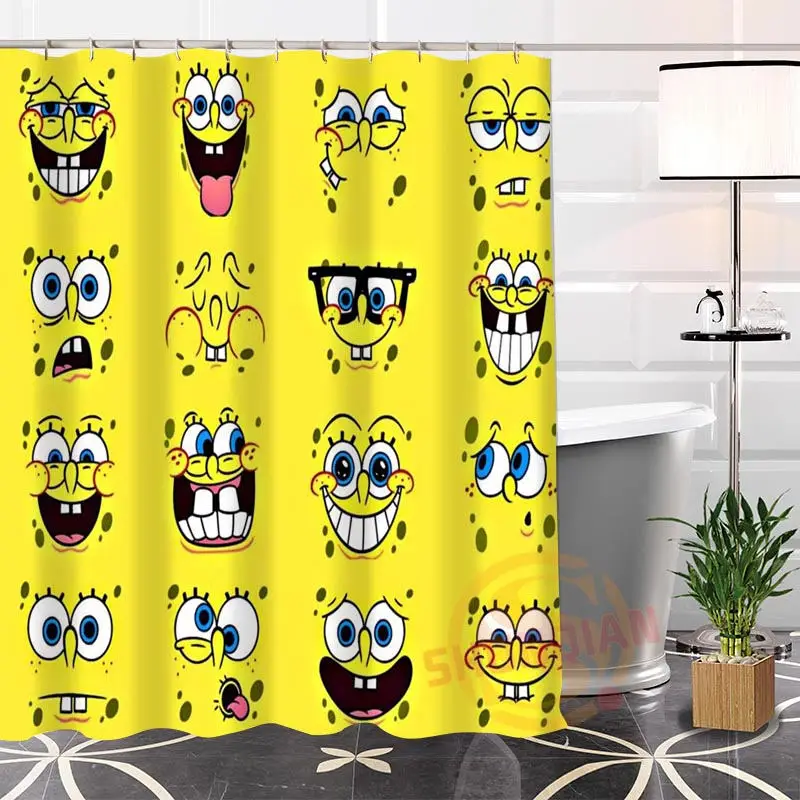 fashion custom spongebob2 fabric shower curtain bathroom waterproof hot popular modern 100 polyester h0223 94 in shower curtains from home garden on - Spongbob 2 fashion custom spongebob2 fabric shower curtain bathroom waterproof hot popular modern 100 polyester h0223 94 in shower curtains from home garden on - Spongbob 2
