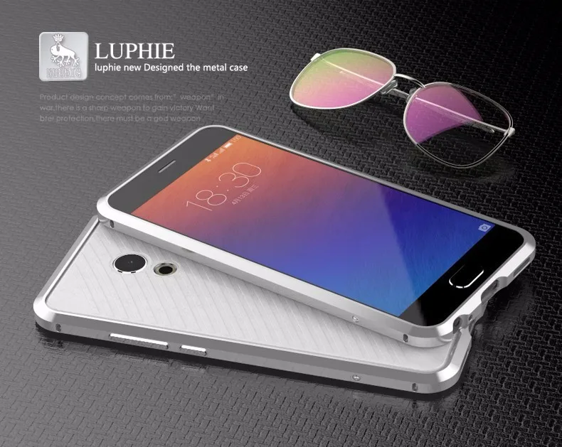 imágenes para Caso Luphie original Meizu pro 6 parachoques de aluminio marco de metal armor fronteriza para Meizu Pro6 stock con pegatinas gratis imágenes para Caso Luphie original Meizu pro 6 parachoques de aluminio marco de metal armor fronteriza para Meizu Pro6 stock con pegatinas gratis