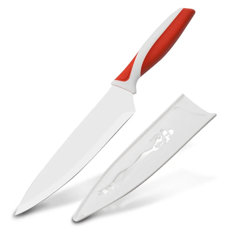 UPSPIRIT, кухонные ножи из нержавеющей стали, 4, 4,5, 8 дюймов, нож шеф-повара для хлеба, многофункциональный нож для очистки овощей, ножи для фруктов, комплект японских ножей - Цвет: Chef Knife
