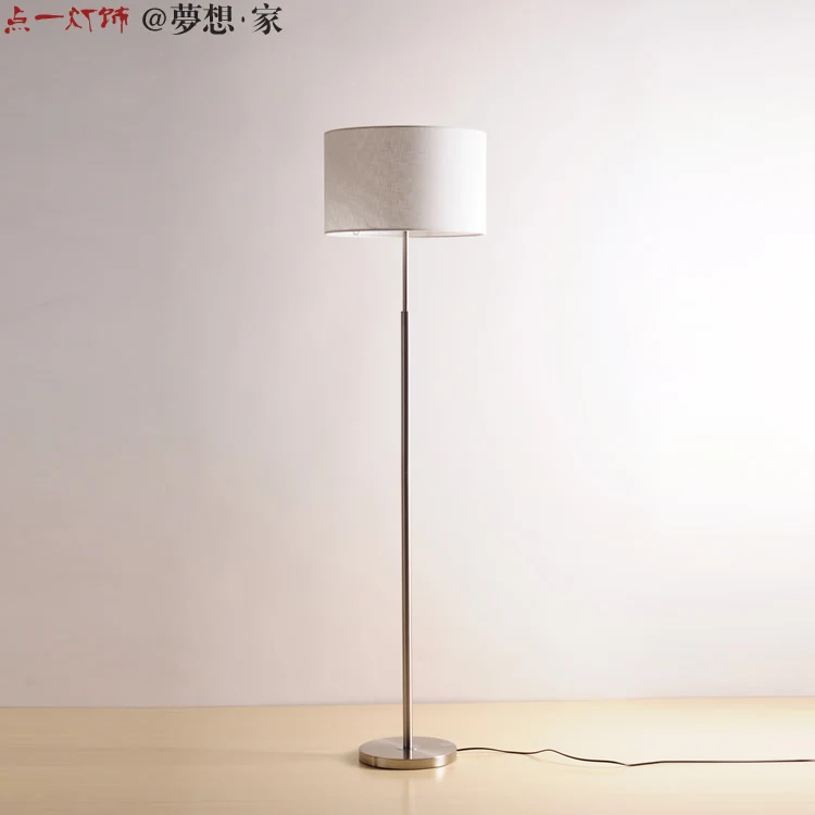 

Simple modern floor lamp creative fashion bedroom bedside floor light lamp black cloth vertical lighting ZS106