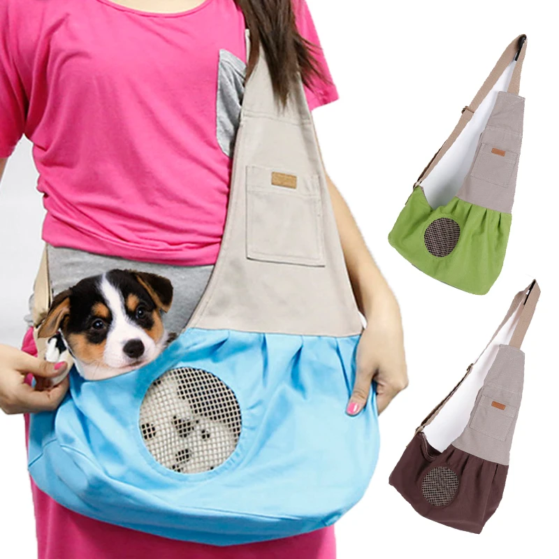 

New Portable Foldable Dogs Carrying Bags Canvas Breathable Slings Handbags For Small Pets Teddy Chihuahua Cat Puppy Dog Carriers