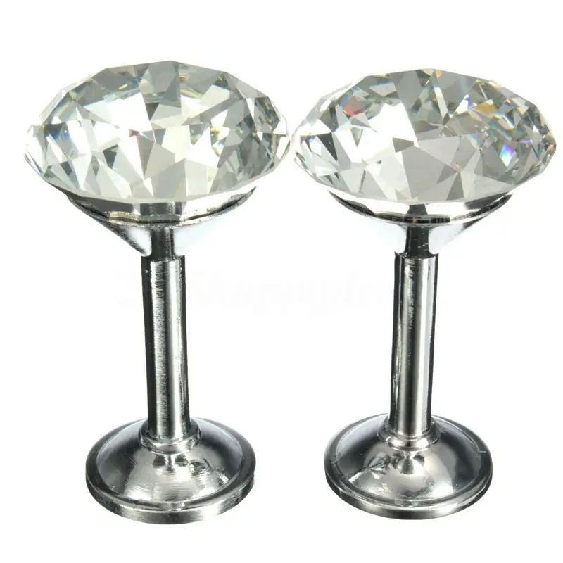 Silver 2pcs цинковый сплав имитация кристалл занавес держать назад стены галстук назад Крючки вешалка держатель серебро - Цвет: Silver