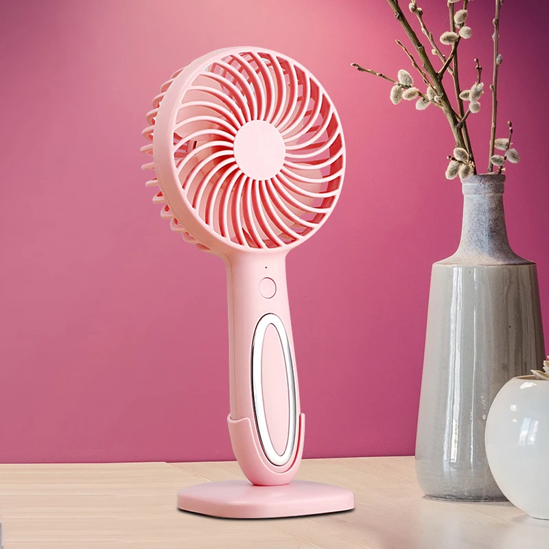 

Handheld Mini USB Fan Rechargeable Air Conditioning Portable Air Cooling Fans With Led Light Electric Desktop Mini Fan USB