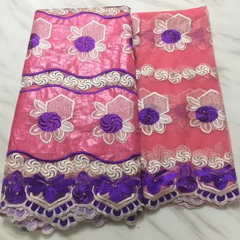 

French Net Lace Fabric 2018 Latest African Lace Fabric With Embroidery Mesh Tulle Lace Fabric High Quality Nigerian Lace