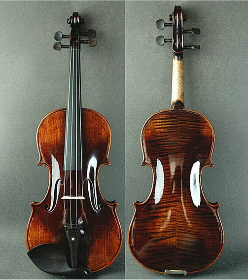 

Free shipping High quality handmade solid wood violin 4/4 beginner adult grading brown light tiger violin musical instrument
