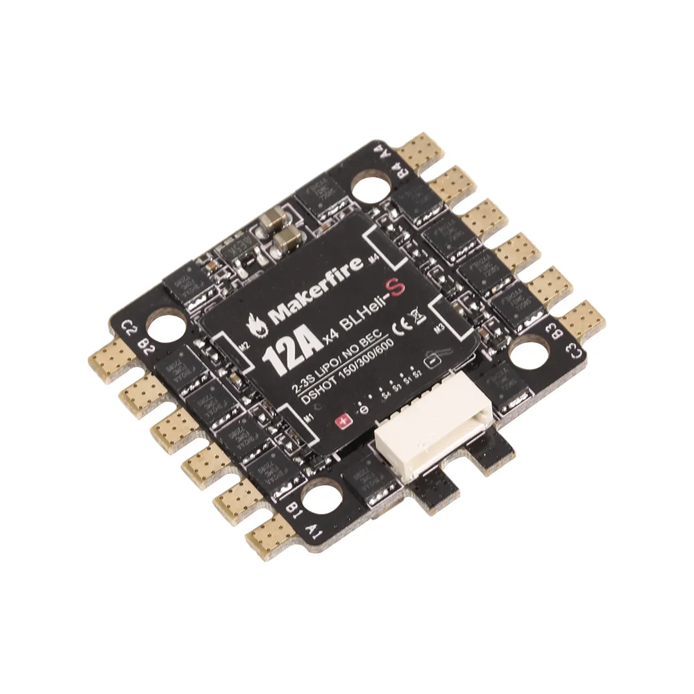 

BLHeli-S 4-in-1 12A ESC Electric Speed Controller 2-3s LiPo Dshot 150/300/600 for 90 100 FPV Racing Drone Quadcopter