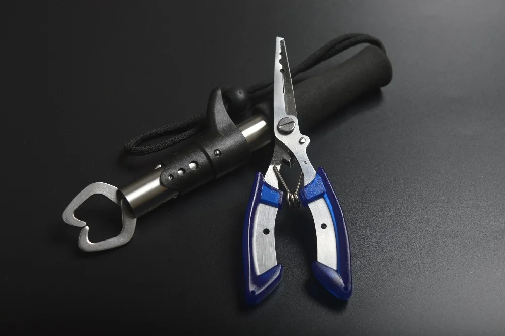 

Stainless Steel Multifunctional Aluminum Fishing Tools Pliers and Fish Grip Set New 2016