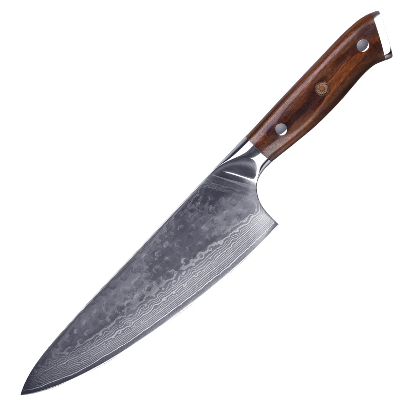 

Damascus Knife Japanese 8" 67 Layers Vg10 Damascus Steel Kitchen Chef Knife Cleaver Slicing Cooking Knives Tool Ironwood Handle