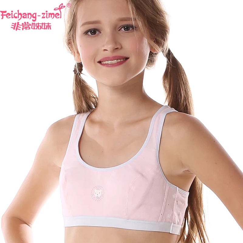 2018 Free Shipping Feichangzimei Girls Underwear Girls Bra Cotton Pint